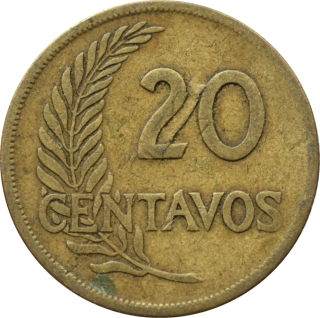 Peru 20 Centavos 1946