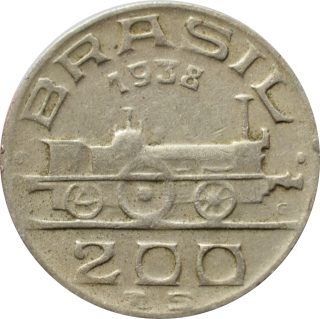 Brazília 200 Reis 1938