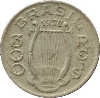 Brazília 300 Reis 1938