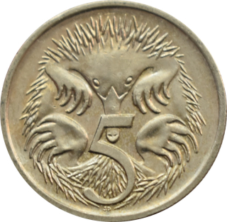 Austrália 5 Cents 1990