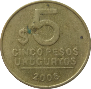 Uruguaj 5 Pesos 2008