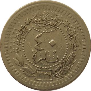 Osmanská ríša 40 Para 1909  