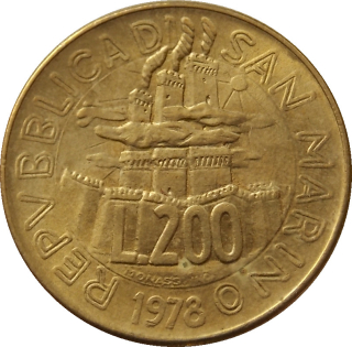 San Maríno 200 Lira 1978