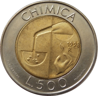 San Maríno 500 Lira 1998