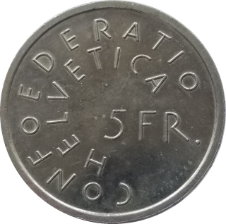 Švajčiarsko 5 Francs 1975