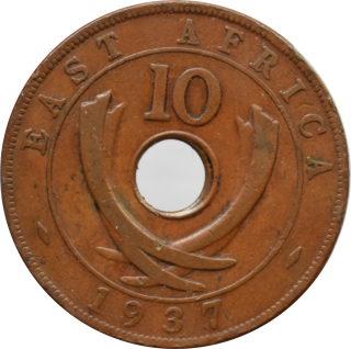 Britská Východná Afrika 10 Cents 1937