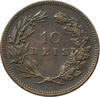 Portugalsko 10 Reis 1892