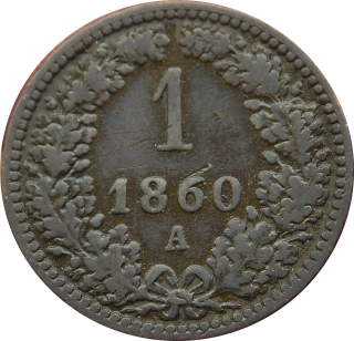 F.J. 1 Kreuzer 1860 A