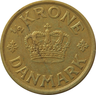 Dánsko 1/2 Krone 1924