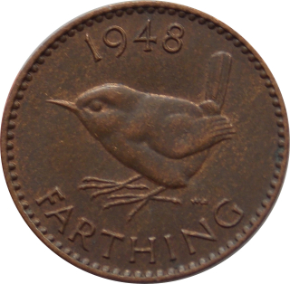 Anglicko 1 Farthing 1948