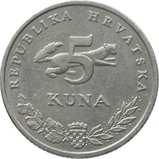 Chorvátsko 5 Kuna 2001