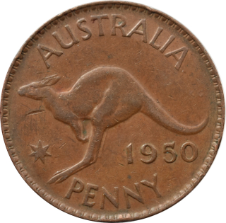 Austrália 1 Penny 1950