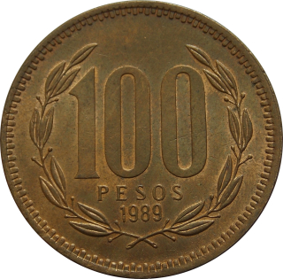 Čile 100 Pesos 1989