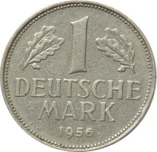 BRD 1 Deutsche Mark 1956 J