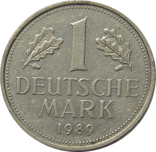 BRD 1 Deutsche Mark 1989 J