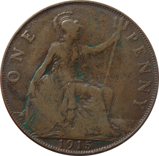 Anglicko 1 Penny 1915