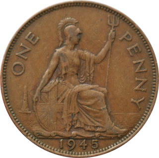 Anglicko 1 Penny 1945