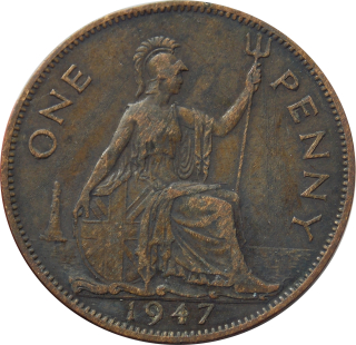 Anglicko 1 Penny 1947