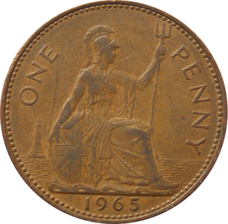 Anglicko 1 Penny 1965