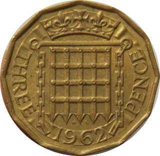 Anglicko 3 Pence 1962