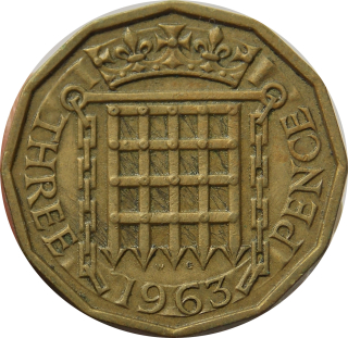 Anglicko 3 Pence 1963
