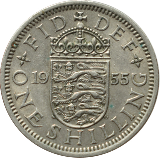 Anglicko 1 Shilling 1955