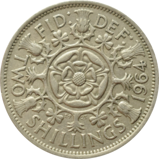 Anglicko 2 Shillings 1964