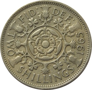 Anglicko 2 Shillings 1965