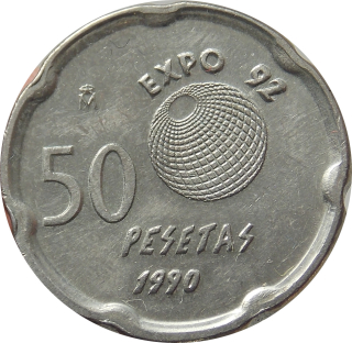 Španielsko 50 Pesetas 1990