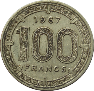 Rovníkové africké štáty 100 Francs 1967