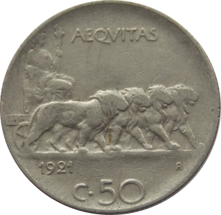 Taliansko 50 Centesimi 1921