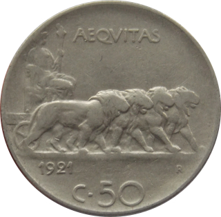 Taliansko 50 Centesimi 1921