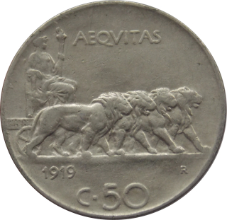 Taliansko 50 Centesimi 1919
