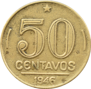 Brazília 50 Centavos 1946