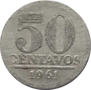 Brazília 50 Centavos 1961