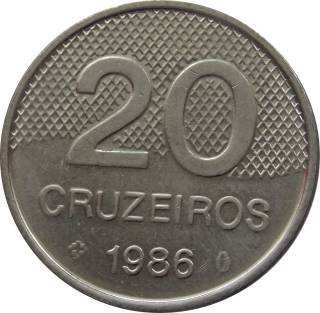 Brazília 20 Cruzeiros 1986