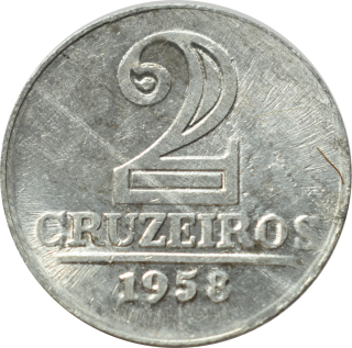 Brazília 2 Cruzeiros 1958