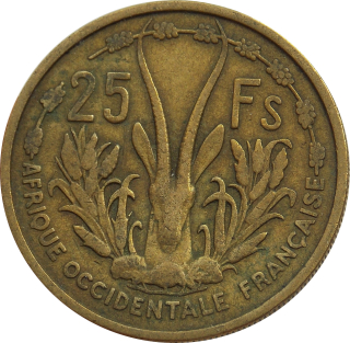 Francúzska západná Afrika 25 Francs 1956