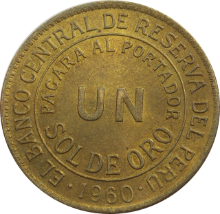Peru 1 Sol de Oro 1960
