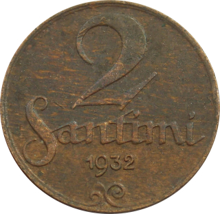 Lotyšsko 2 Santimi 1932