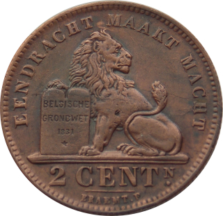 Belgicko 2 Centimes 1919