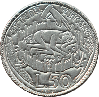 Vatikán 50 Lira 1975