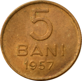 Rumunsko 5 Bani 1957