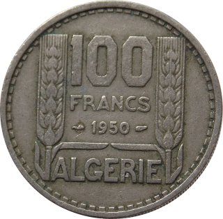 Alžírsko 100 Francs 1950