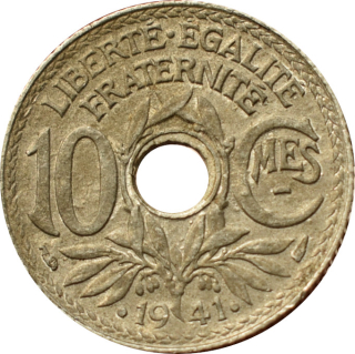 Francúzsko 10 Centimes 1941