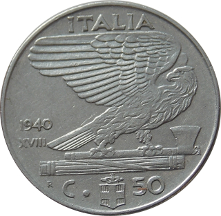 Taliansko 50 Centesimi 1940