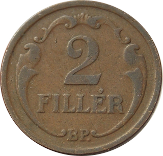 Maďarsko 2 Fillér 1928