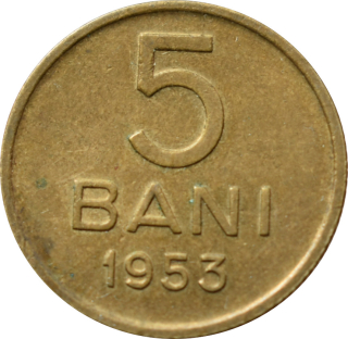 Rumunsko 5 Bani 1953