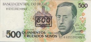 Brazília 500 Cruzeiros 1990