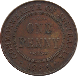 Austrália 1 Penny 1936